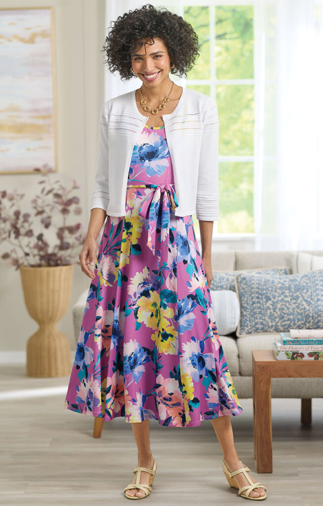 Chadwicks Sleeveless Floral-Print Knit Dress (3 colors), $49.99+