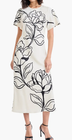 Maggy London Short Sleeve Midi Dress (2 colors), $148