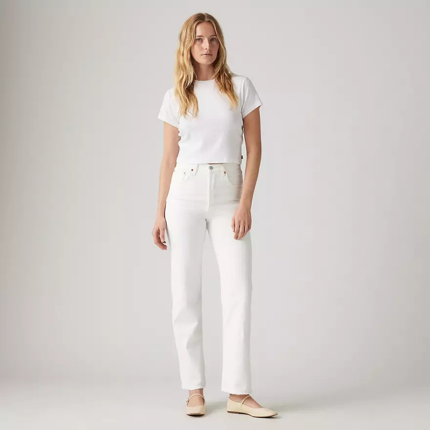 Ribcage Straight Ankle Levis, $98.00