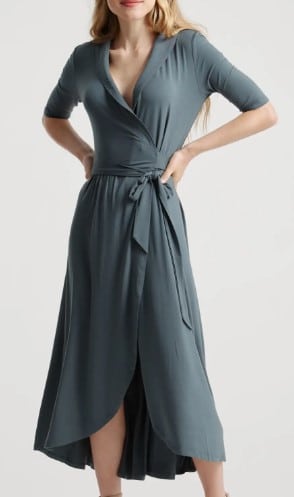 Tencel Jersey Midi Wrap Dress (7 colors), $59.90